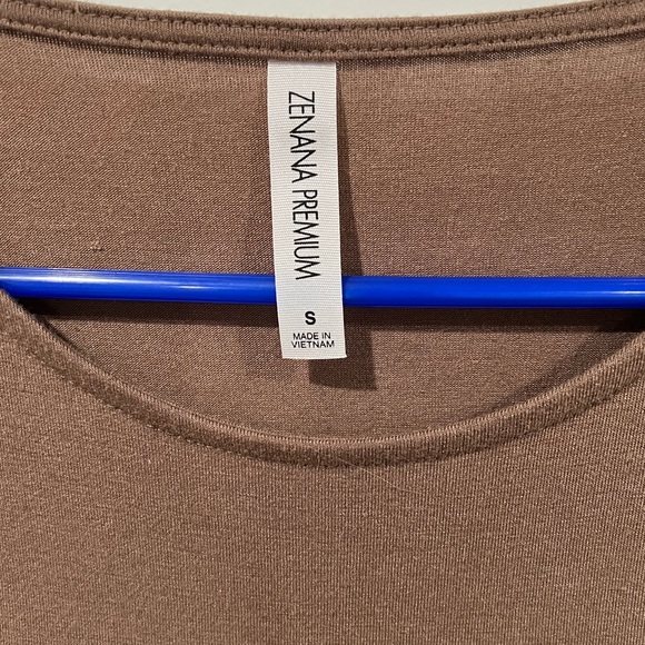 Zenana Mocha Pocket Tunic Shirt - Picture 3 of 3